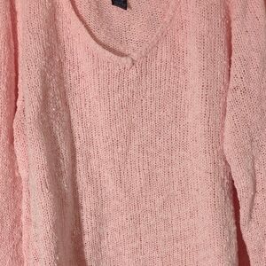 Denim 24/7 Soft Pink V-Neck Sweater